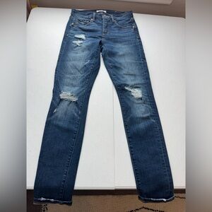 LOFT Women's Skinny Jeans in Dark Blue Denim